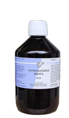 Flasche Aswagandha Rishta Kräutergetränk ayurvedisches Nahrungsergänzungsmittel